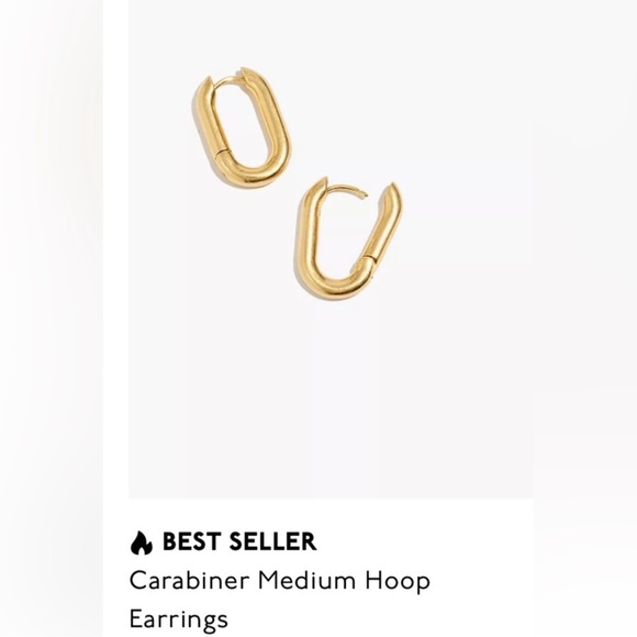 Madewell carabiner medium hoop earring - Picture 6 of 8